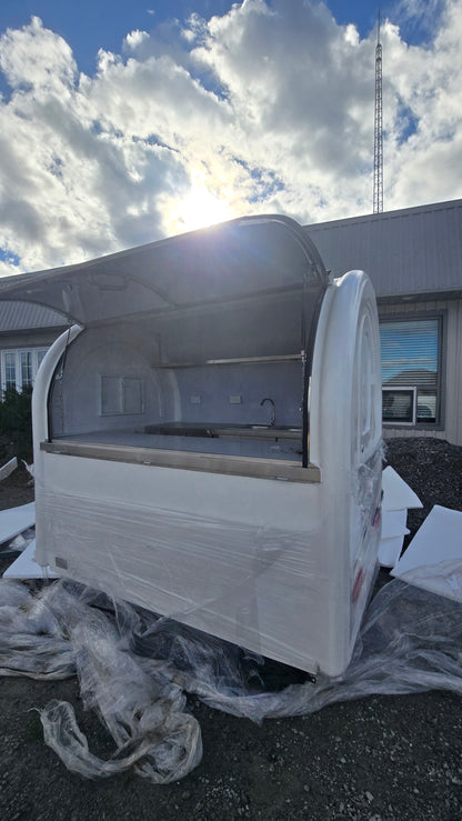 HEC Round Foot Cart 3 sinks 7 ft