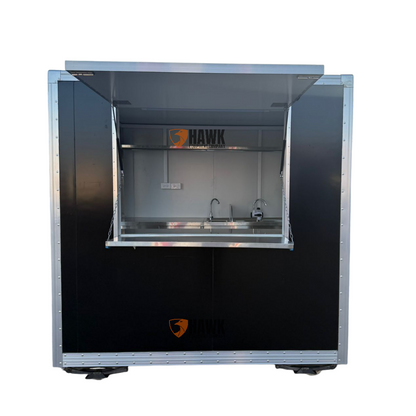 HEC Square Food Cart 3 sinks 7 ft