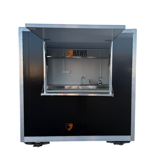 HEC Square Food Cart 3 sinks 7 ft