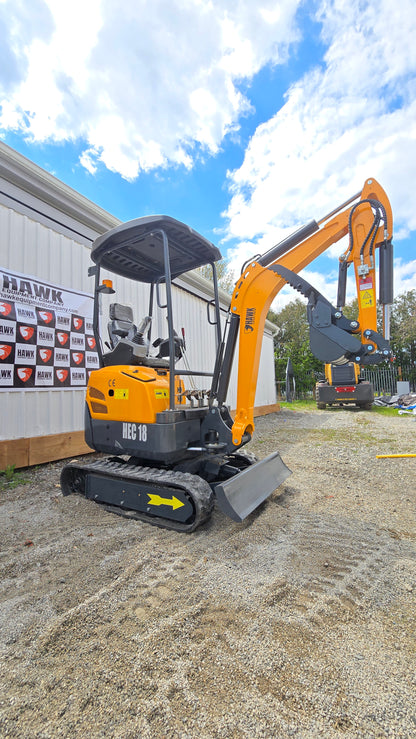 HEC Excavator 1.8 ton hydraulic thumb, swing boom with Kubota engine