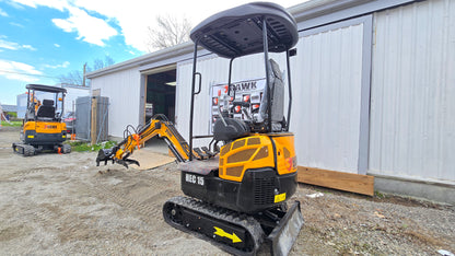 HEC Excavator 1.5 ton hydraulic thumb, swing boom with Kubota engine