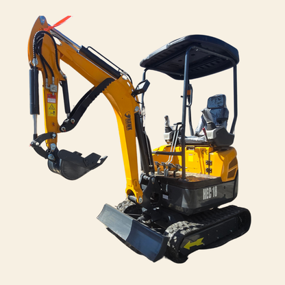 HEC Excavator 1.8 ton hydraulic thumb, swing boom with Kubota engine